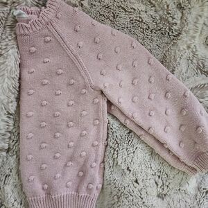 Jamie KAY Girls Sweater SIZE: 4T Pink, Mauve,  Polka Dot